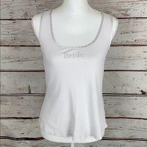 Bride Racerback Lace Tank Top M